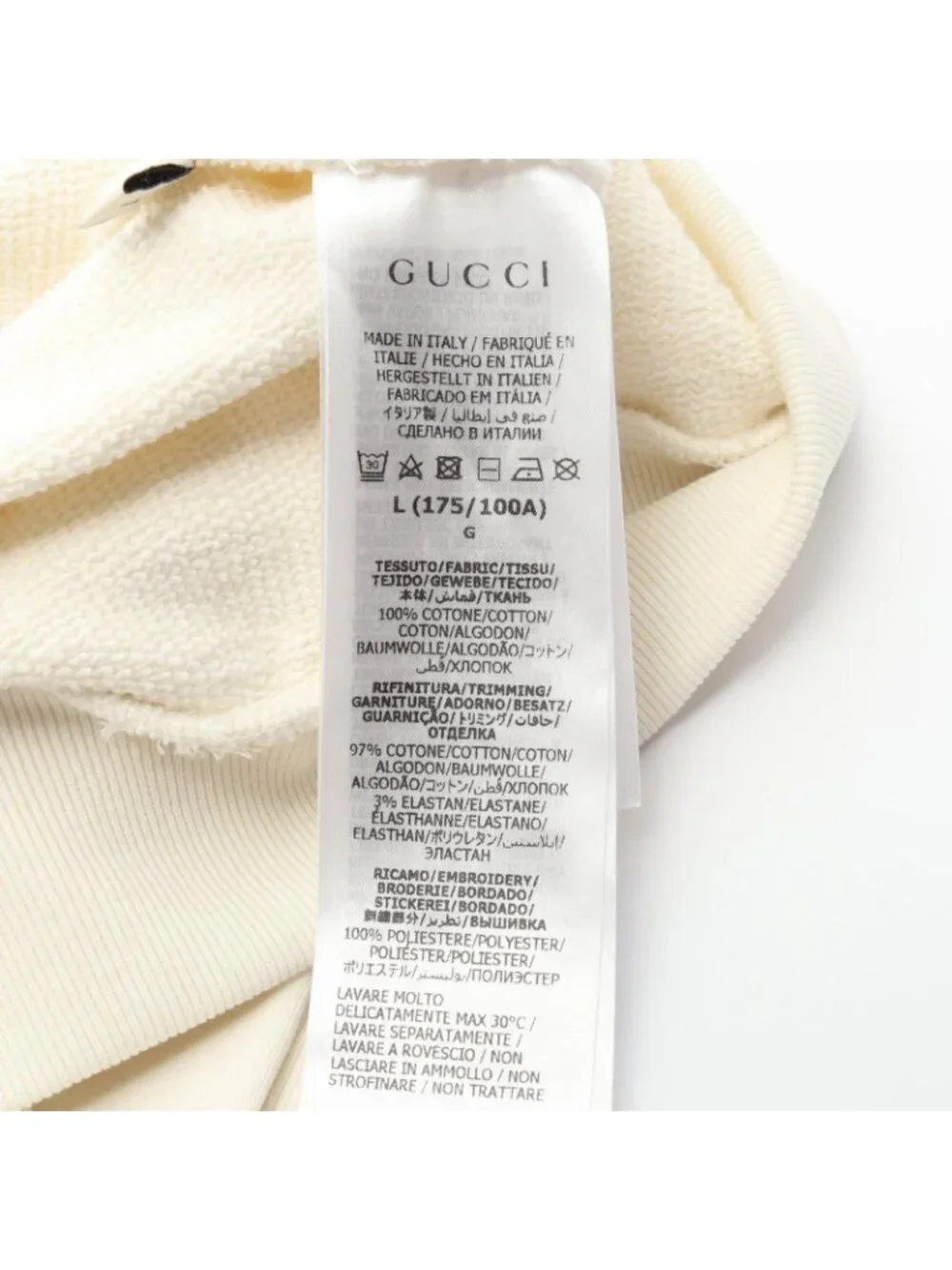 Gucci Hoodie Logo Print Embroidery Cotton Pullover
